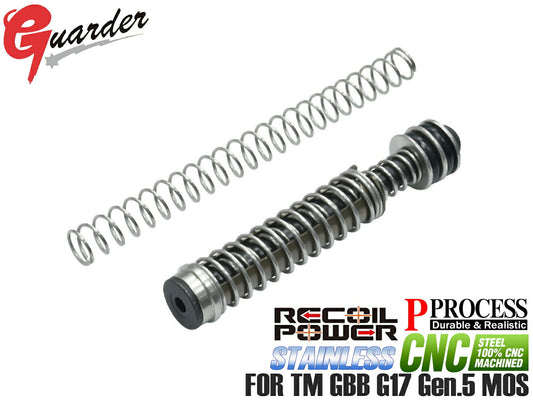 GUARDER G19/G45 スチールCNC アジャスタブル リコイルスプリングガイド w/ 強化スプリング for 東京マルイ GBB G17Gen5 MOS