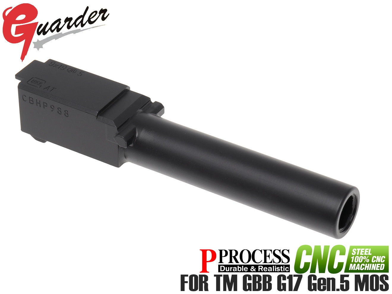 GUARDER G45 スチールCNC アウターバレル for 東京マルイ GBB G17Gen5 MOS
