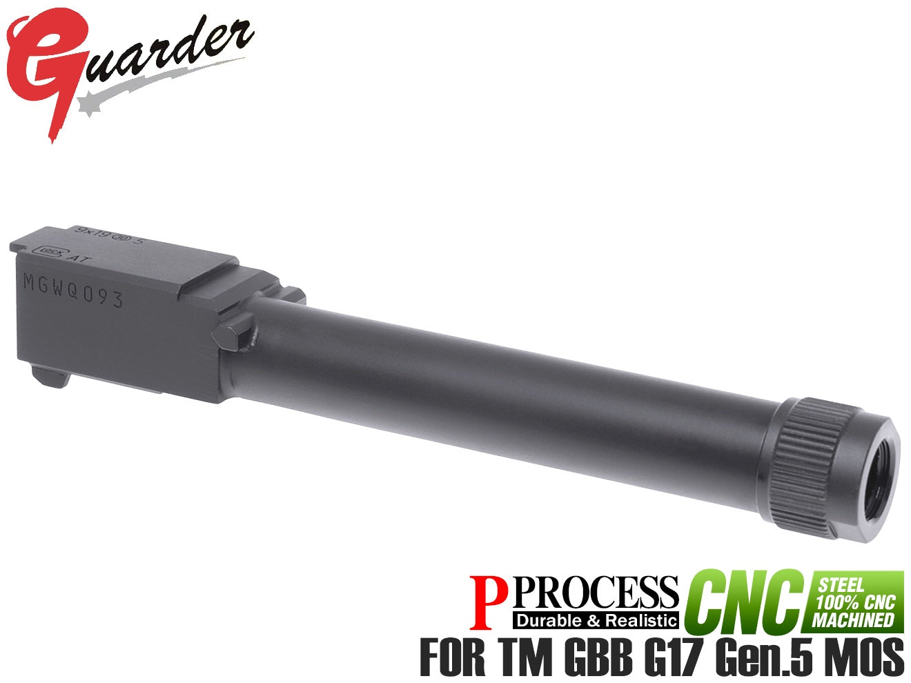 GUARDER スチールCNC アウターバレル for マルイ G17 Gen5 MOS
