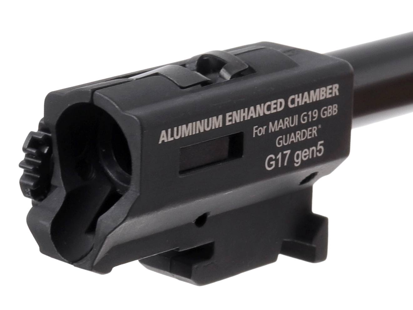 GUARDER ホップアップチャンバー w/ 6.02 アルミ ブラックインナーバレル [東京マルイ GBB G17Gen.5用] [長さ：87mm / 97mm / 116mm]