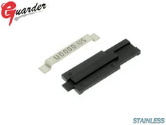 GUARDER ステンレス シリアルNo.タグ G17刻印 w /  セットプレート  東京マルイ GBB GLOCK用 マーキング[マーキング：G17 / プレーン / G18C / G19 / G23 / FBI / DS / G22 / G34 / G26]