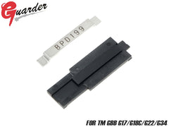 GUARDER ステンレス シリアルNo.タグ G17刻印 w /  セットプレート  東京マルイ GBB GLOCK用 マーキング[マーキング：G17 / プレーン / G18C / G19 / G23 / FBI / DS / G22 / G34 / G26]