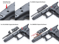 GUARDER US VERSION 2019 オリジナルフレーム 東京マルイ / VFC GLOCK G17 / G18C / G22 / G34シリーズ [カラー：BK / PINK / FDE / REB]
