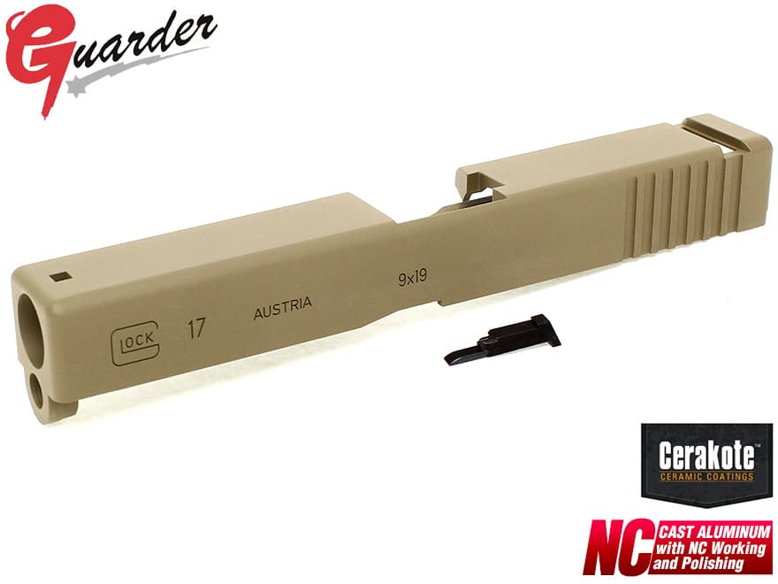 GUARDER NC アルミスライド 東京マルイ GLOCK G17用 [カラー：ブラック / シルバー / Cerakote FDE]