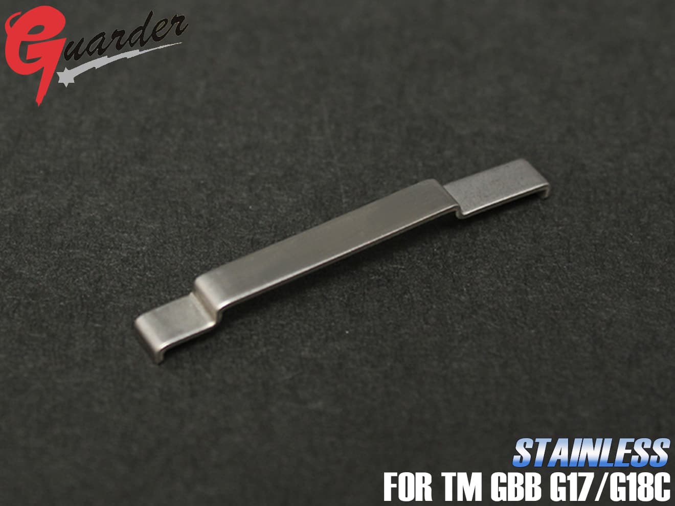 GUARDER ステンレスシリアルナンバータグ 東京マルイ GBB GLOCK用 マーキング[マーキング：G17 / プレーン / G18C / G19 / G23 / FBI]