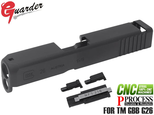 GUARDER CNC スライドキット for マルイ G26 [材質：スチール / ステンレス]