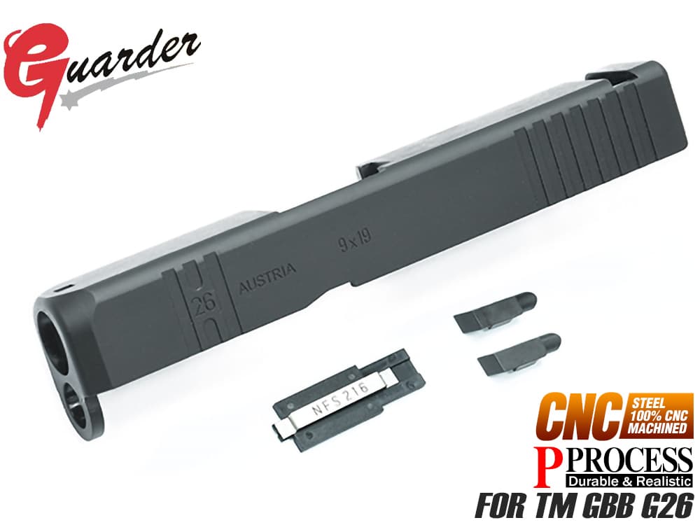 GUARDER CNC カスタムスライドキット for マルイ G26 [材質：スチール / ステンレス]