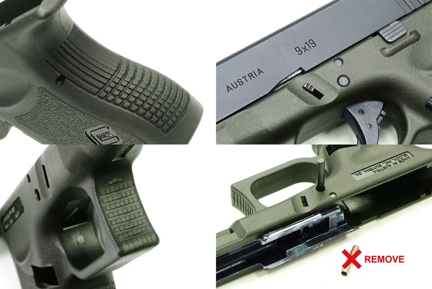 GUARDER US VERSION オリジナルフレーム 東京マルイ GBB G26 / KJ G27用 [カラー：ブラック / OD / ピンク / REB / TAN]