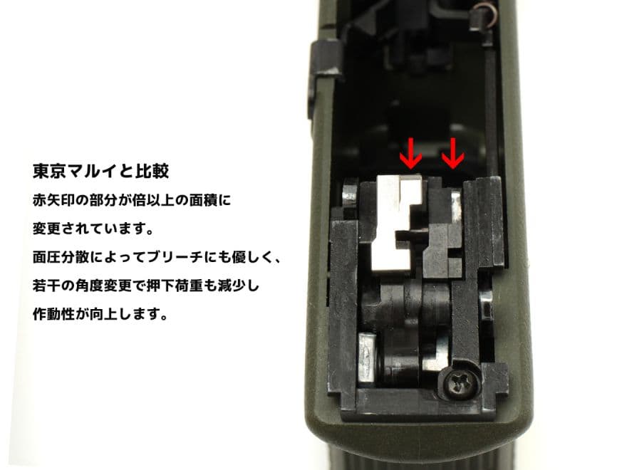 Guns Modify ステンレスCNC フルオートシアー 東京マルイ GBB G18C グロック