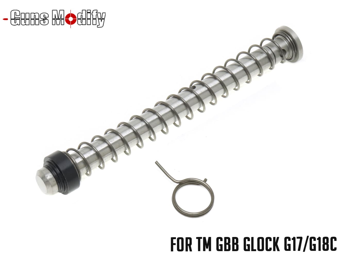 Guns Modify 125%リコイルスプリング+メタルガイド & ハンマースプリング 東京マルイ GBB G17 / G18C / G22 [ガイド素材：スチール / ステンレス / ステンレスTiN]