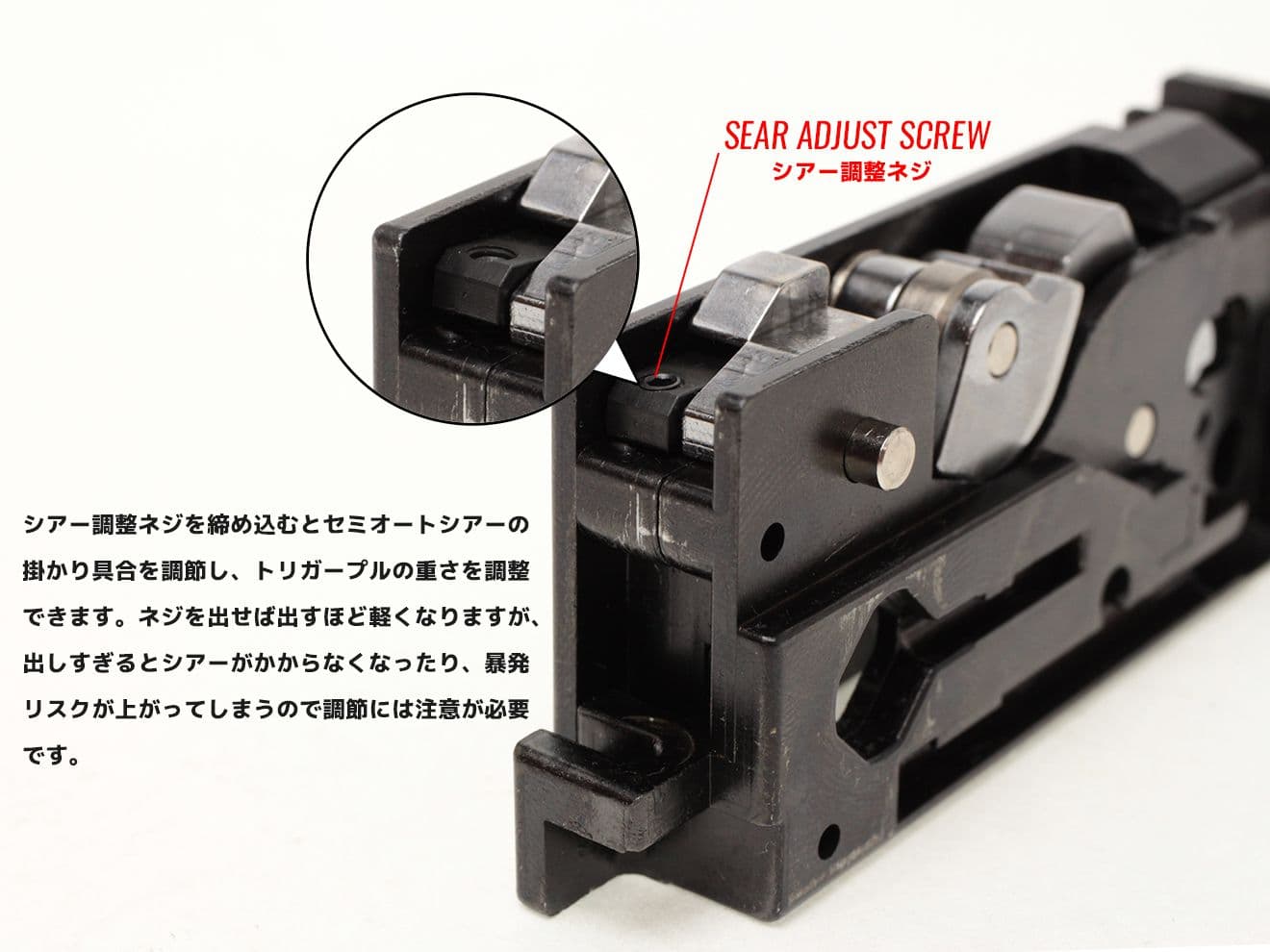 Guns Modify スチールCNC ファイアリングコントロールキット 東京マルイ GBB M4シリーズ
