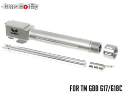 Guns Modify S3Fスタイル G17 スレッドフルートバレル ステンレス w / インナーバレル 東京マルイ GBB G17 / G18C / G22 [バレルカラー：TiNゴールド / シルバー]