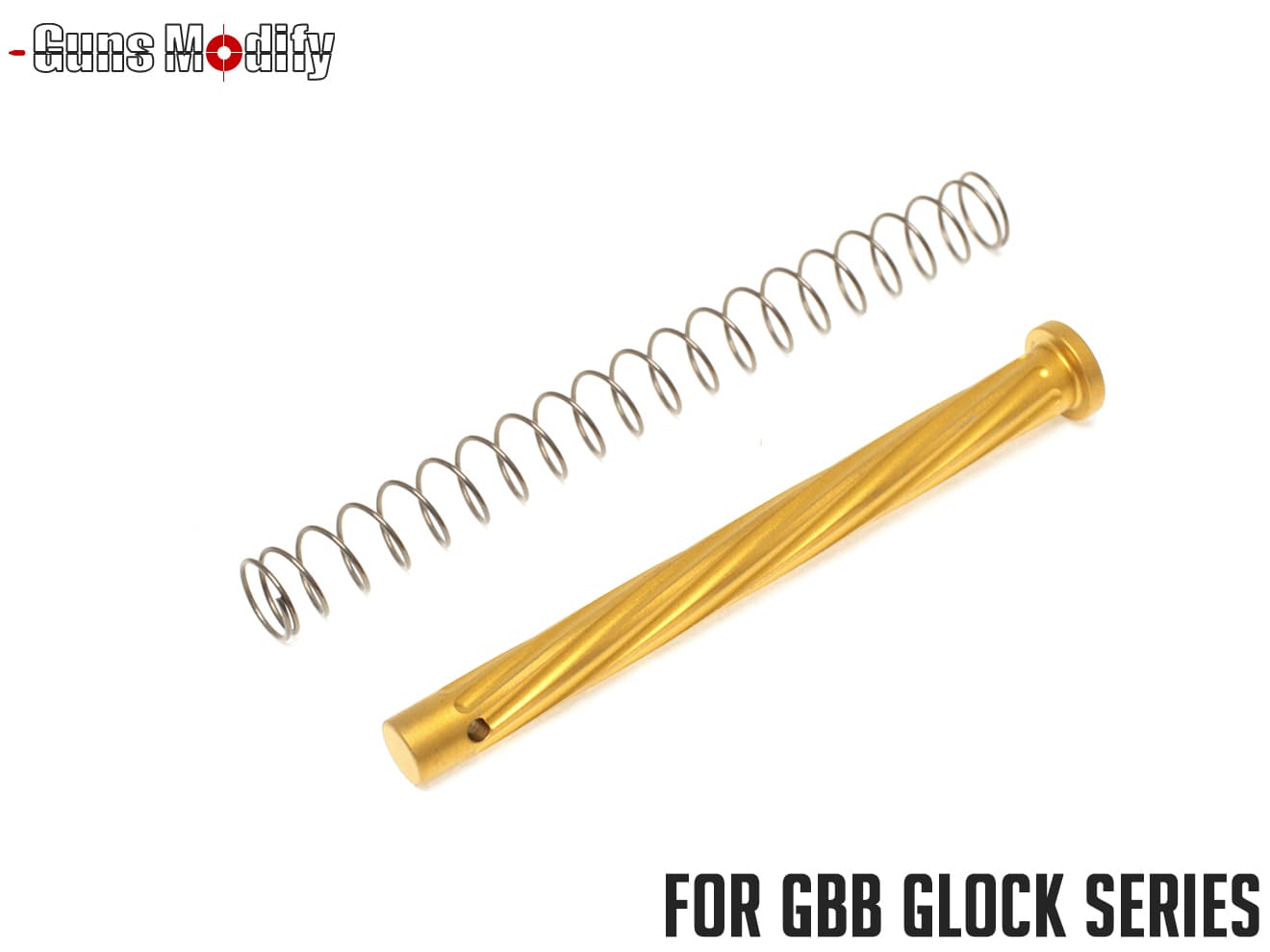 Guns Modify DEMスタイル G17 スパイラル ステンレススプリングガイド 東京マルイ GBB G17 / G18C / G22 / G34 [カラー：シルバー / TiNゴールド / ブラック]