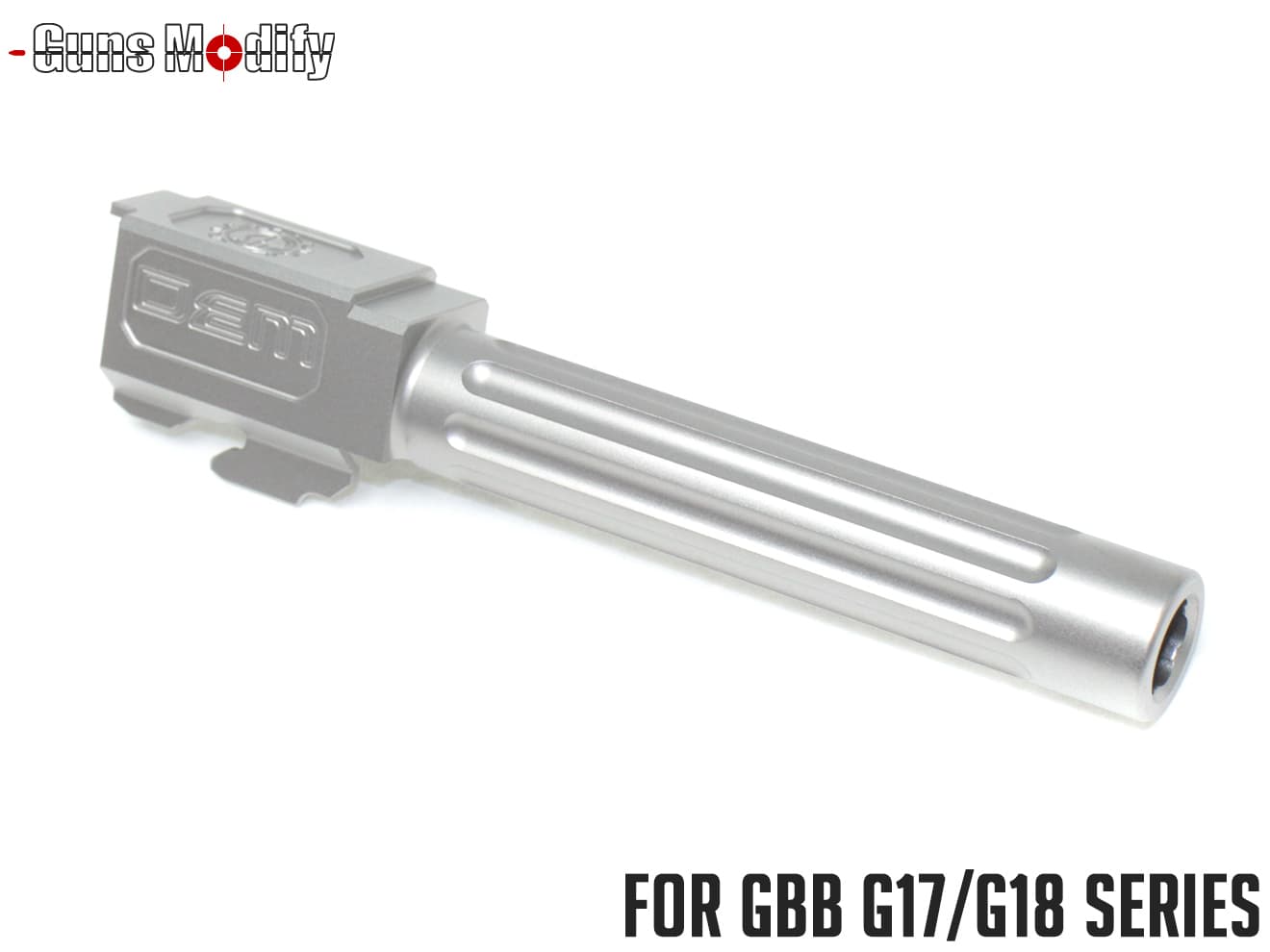 Guns Modify DEMスタイル G17 ストレートフルートバレル ステンレス 東京マルイ GBB G17 / G18C / G22 [バレルカラー：TiNゴールド / シルバー]