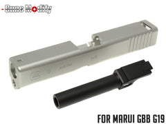 Guns Modify G19 アルミスライド&アウターバレル 東京マルイ GBB G19 [カラー：ブラック / シルバー]