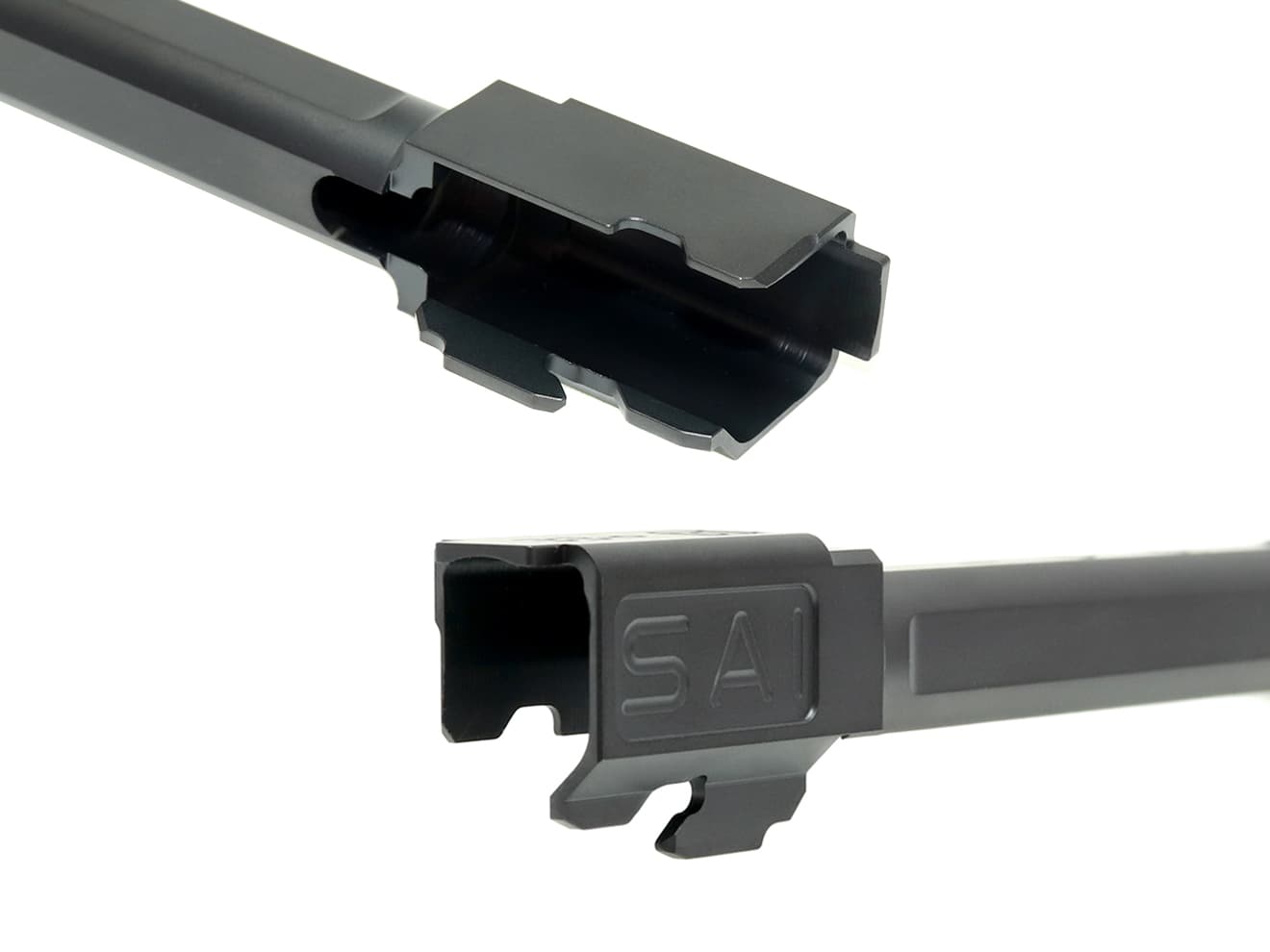 Guns Modify G17 SA CNC Tier 1 RMR アルミスライド＆ボックスフルート ステンレススレッドアウターバレル ｗ /  ブローバックエンジンフルセット 東京マルイ GBB G17 / G22 [バレルカラー：TiNゴールド / TiCNブラック / シルバー]