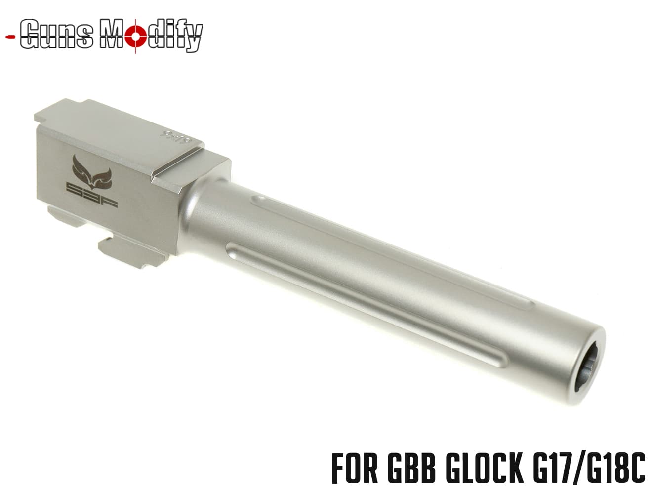 Guns Modify S3Fスタイル G17 フルートバレル ステンレス 東京マルイ GBB G17 / G18C / G22 [バレルカラー：TiNゴールド / シルバー]