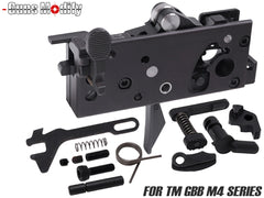 Guns Modify 亜鉛トリガーボックス + MIM スチール ファイアリングパーツセット for TM GBB M4 [トリガーデザイン：AR STD / Gスタイル]