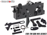 Guns Modify 亜鉛トリガーボックス + MIM スチール ファイアリングパーツセット for TM GBB M4 [トリガーデザイン：AR STD / Gスタイル]