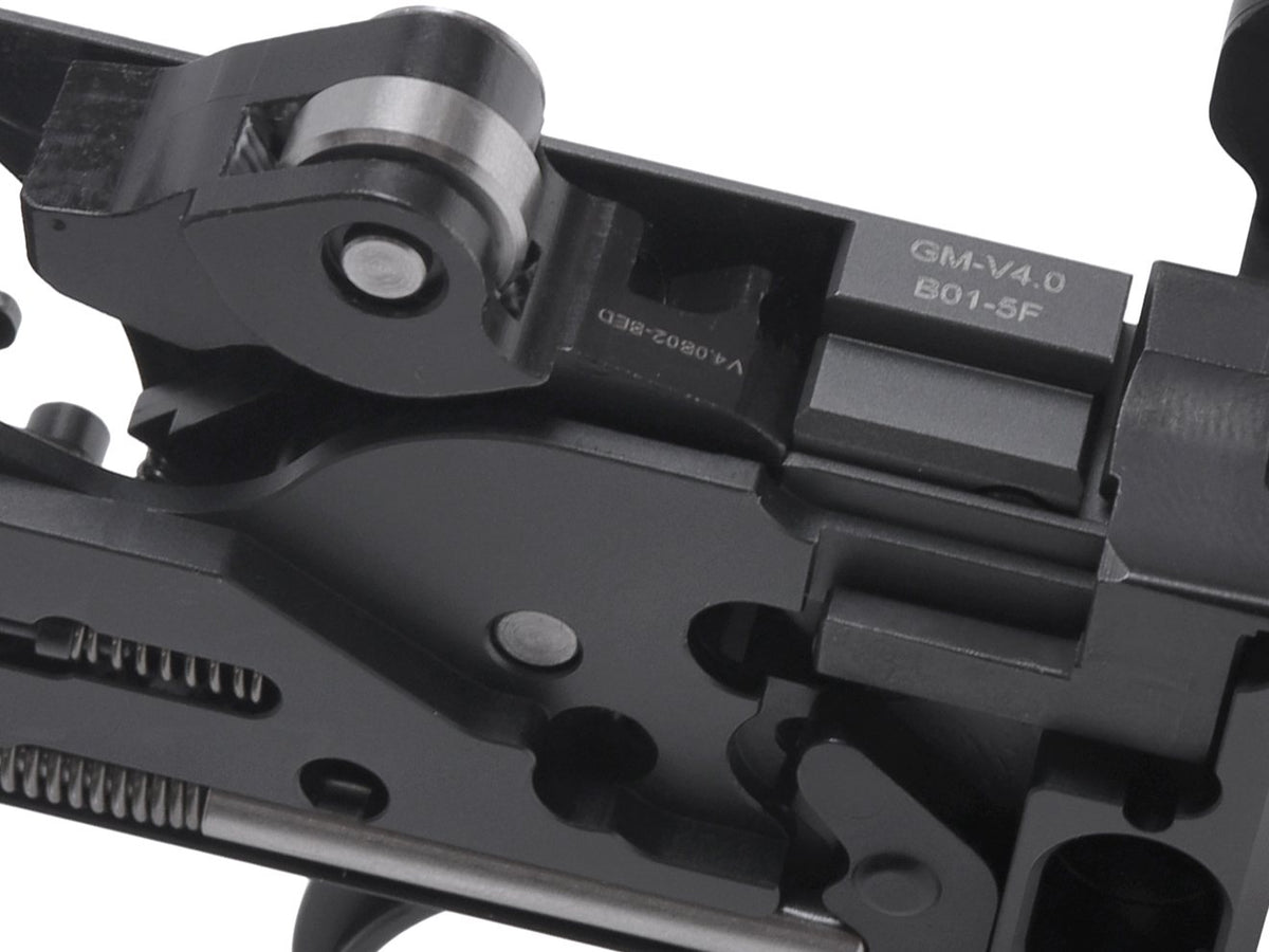 Guns Modify アルミCNCトリガーボックス + MIM スチール ファイアリングパーツセット for TM GBB M4 [トリガーデザイン：AR STD/ Gスタイル]