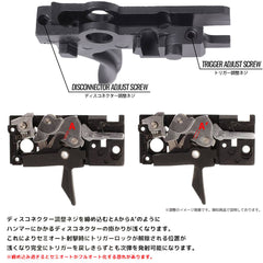 Guns Modify アルミCNCトリガーボックス + MIM スチール ファイアリングパーツセット for TM GBB M4 [トリガーデザイン：AR STD/ Gスタイル]