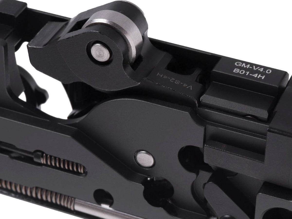 Guns Modify アルミCNCトリガーボックス + MIM スチール ファイアリングパーツセット for TM GBB M4 [トリガーデザイン：AR STD/ Gスタイル]