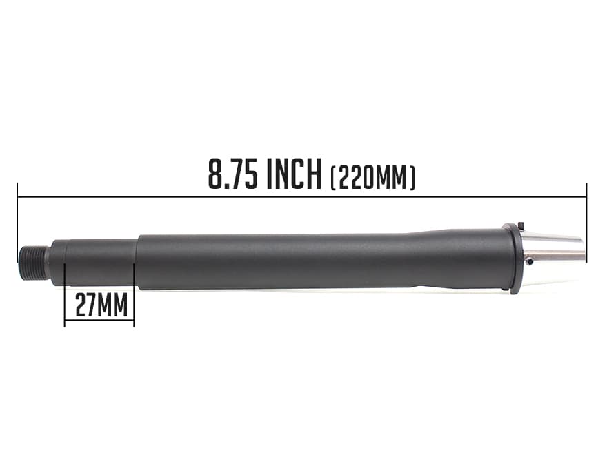 G&P テーパー アウターバレル ヘビーストレート G&P M4 テーパーメタルフレーム対応 [長さ：8.75インチ / 9.7インチ  / 11インチ / 11.5インチ / 12.3インチ / 13インチ / 15.3インチ / 16インチ]