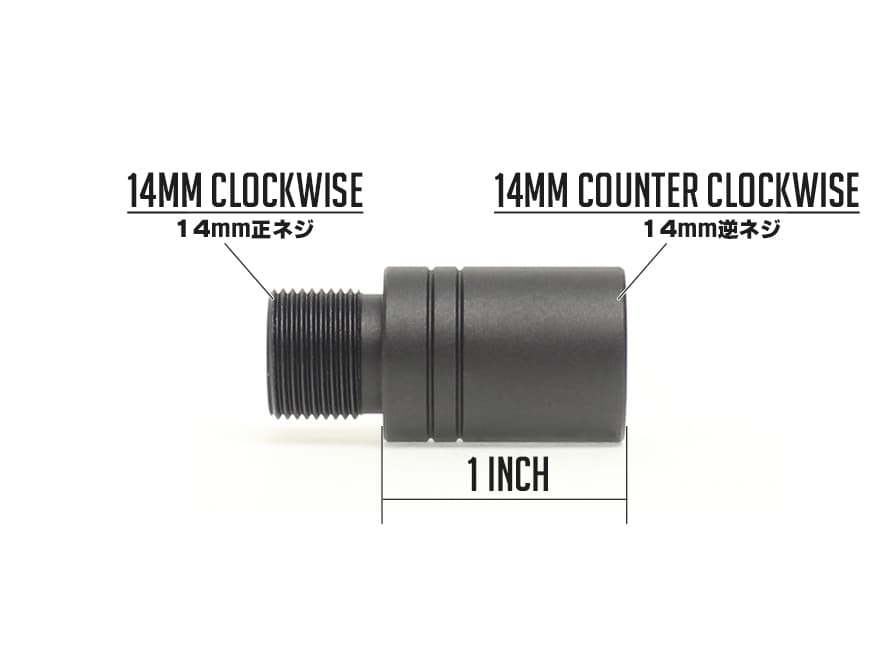 G&P 1インチ アウターバレル エクステンション [正・正 / 正・逆 / 逆・正 / 逆・逆]