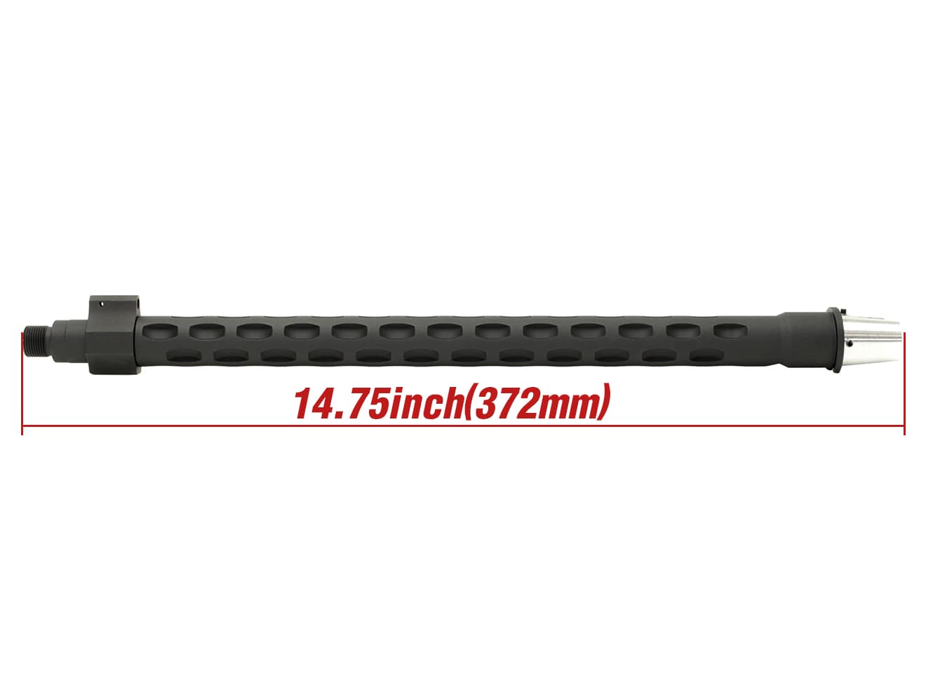 G&P テーパーヘビーバレル セミフルート w / SAI ガスブロック G&P M4 テーパーメタルフレーム対応 [長さ：11.5インチ / 14.75インチ]