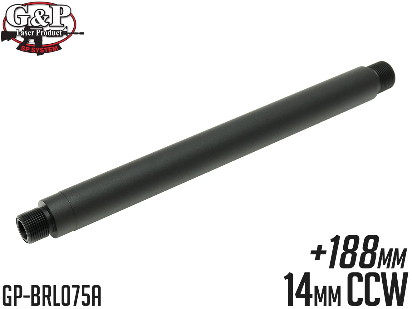G&P アウターバレルエクステンション (16M) 14mm逆ネジ [長さ：18mm / 59mm / 120mm / 152mm / 188mm / 265mm]
