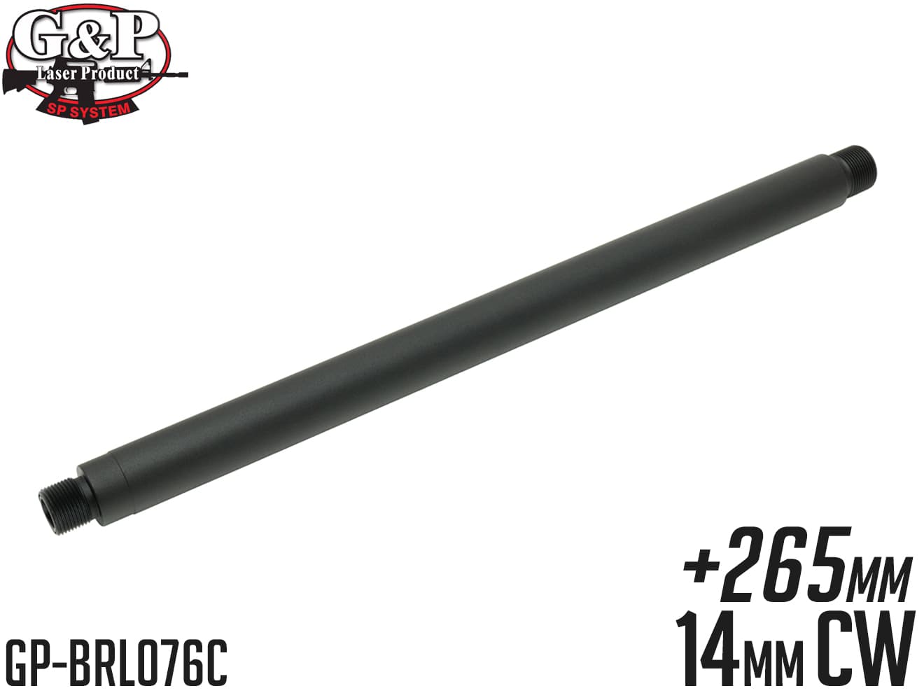 G&P アウターバレルエクステンション (16M) 14mm正ネジ [長さ：18mm / 59mm / 120mm / 152mm / 188mm / 265mm]