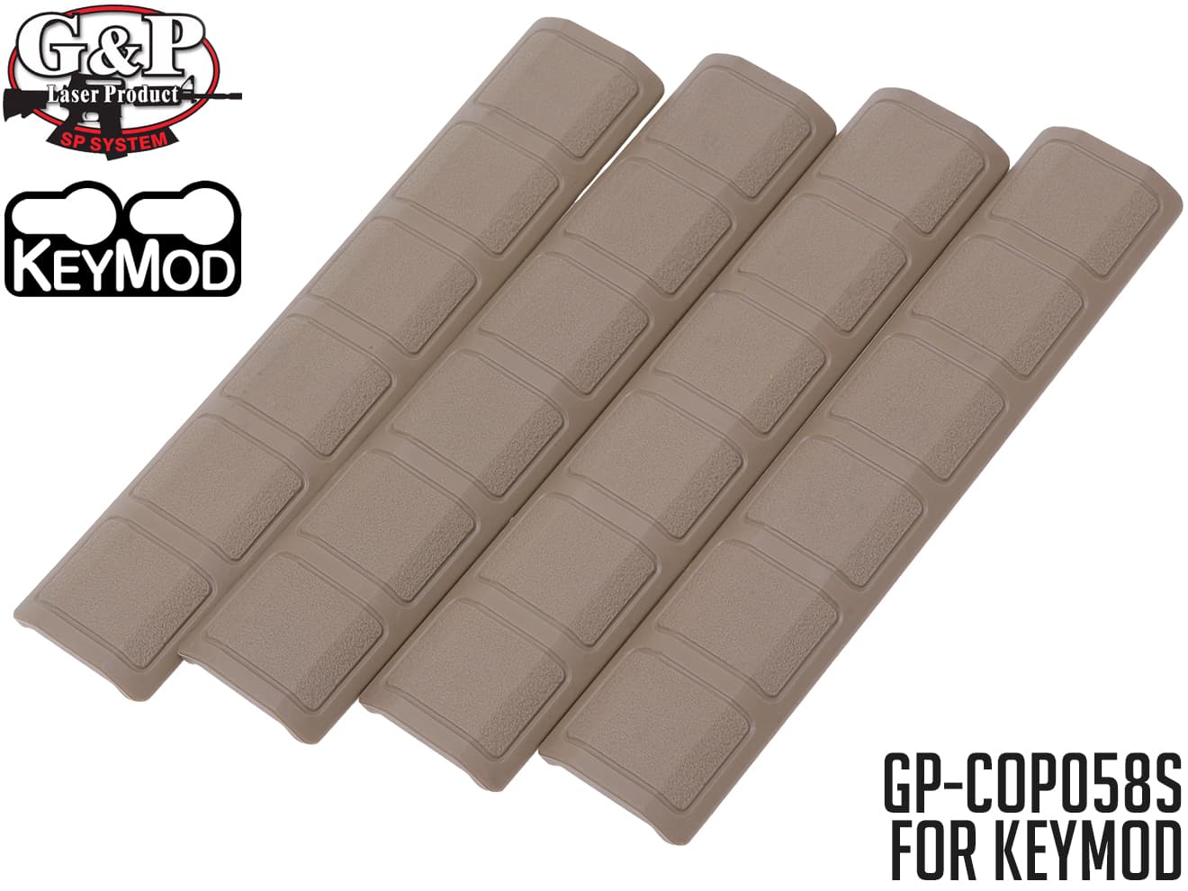 G&P Keymod ソフトレールカバー B [カラー：ブラック / サンド]
