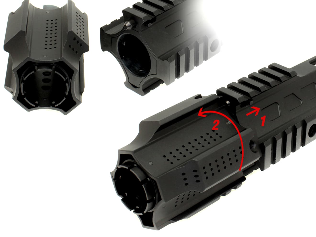 G&P SAI QDシステム M-LOK RAS 東京マルイ M4シリーズ(STD / 次世代 / MWS) / KSC M4シリーズ(GBB / ERG) [サイズ：ロング / ショート]