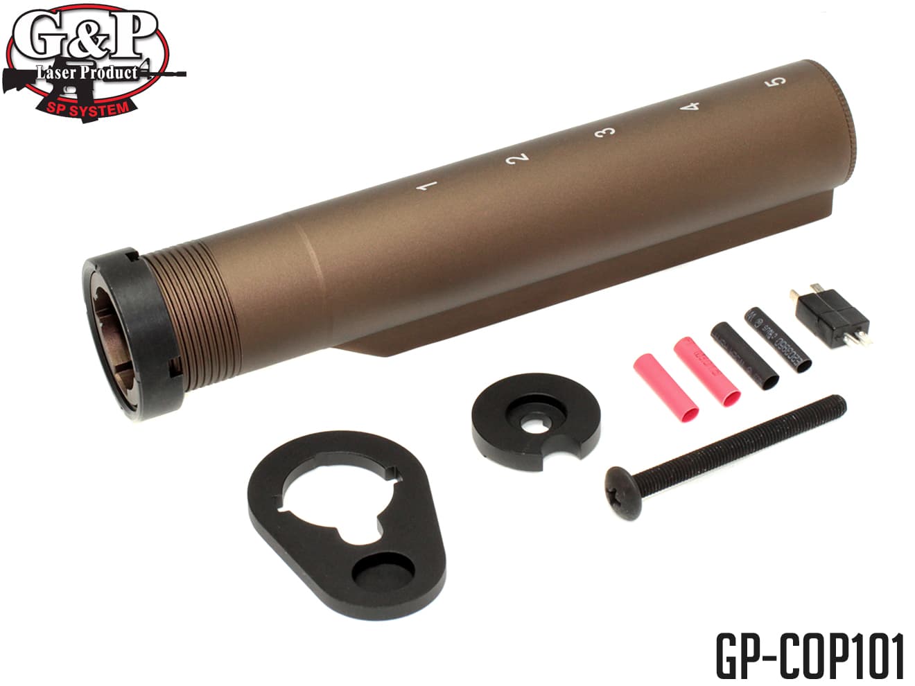 GP-COP101 G&P CNC 5ポジション アルミストックパイプ