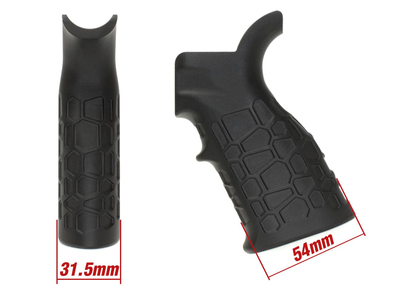 G&P AEG アルミCNC ヒートシンク グリップ 東京マルイ  / 各社 電動ガン M4シリーズ [グリップデザイン：Honeycomb / Waffle]