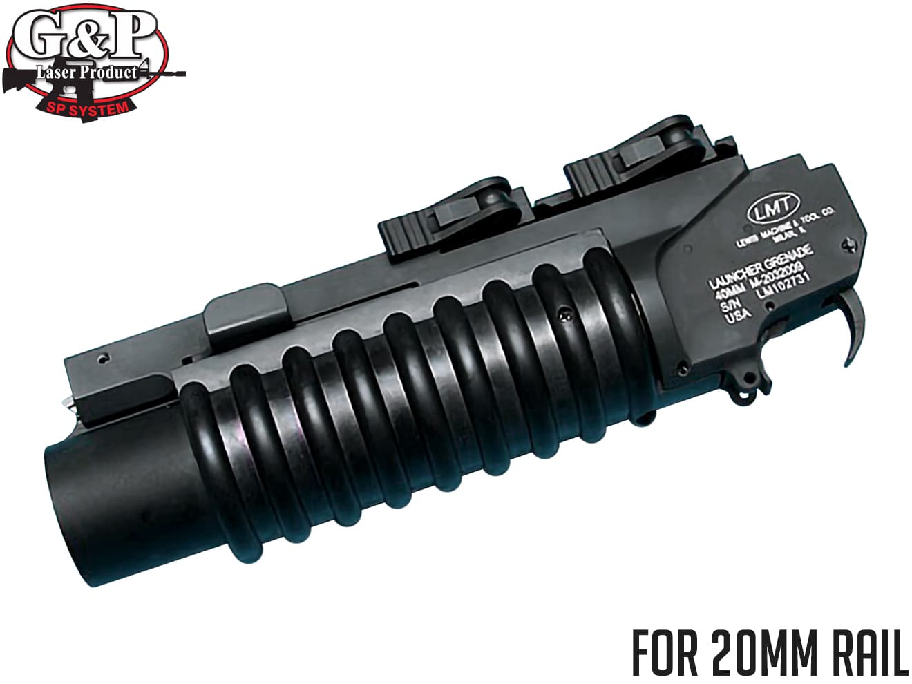 G&P LMTタイプ M203QDグレネードランチャー BK for 20mmレール [サイズ：L / S / XS]