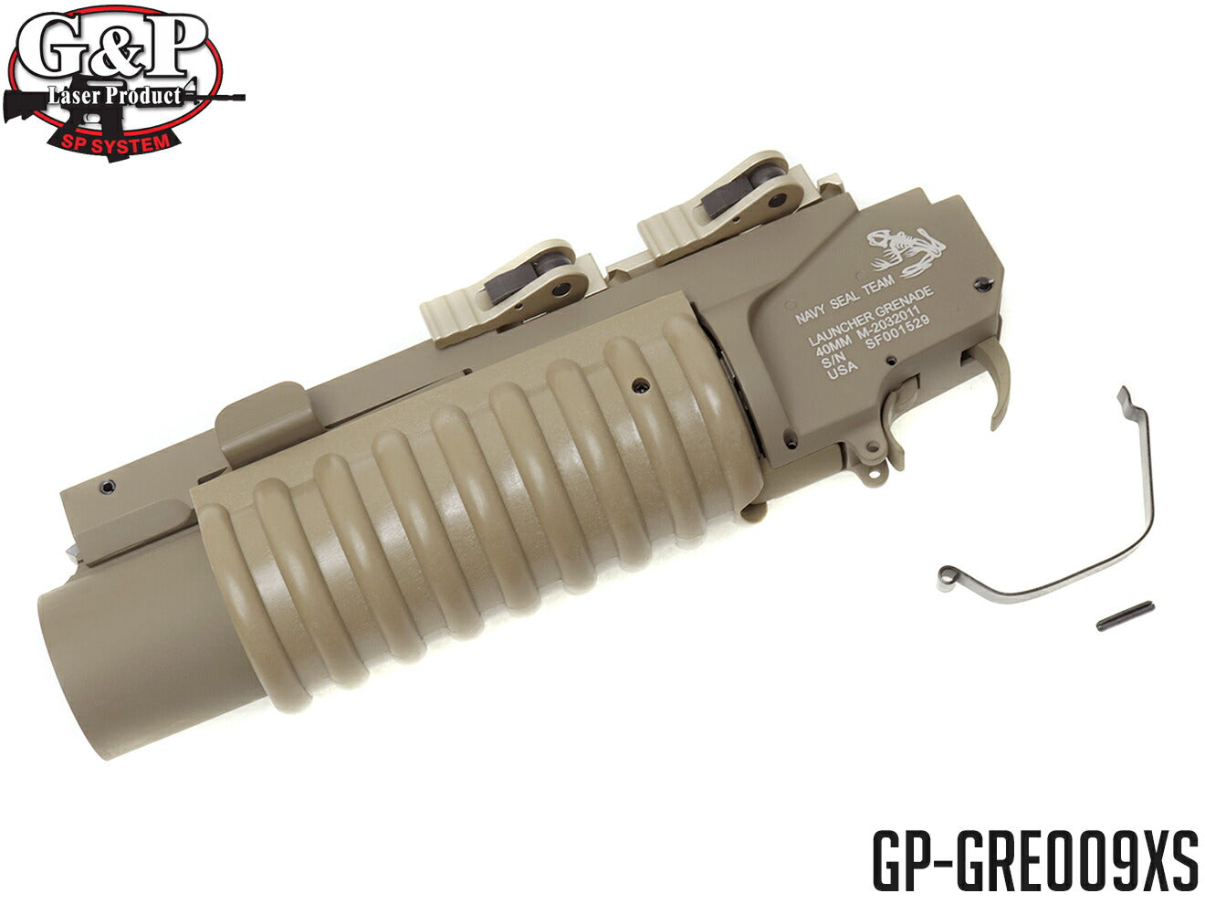 G&P スカルフロッグタイプ M203 QDグレネードランチャー for 20mmレール [サイズ：L / S / XS]