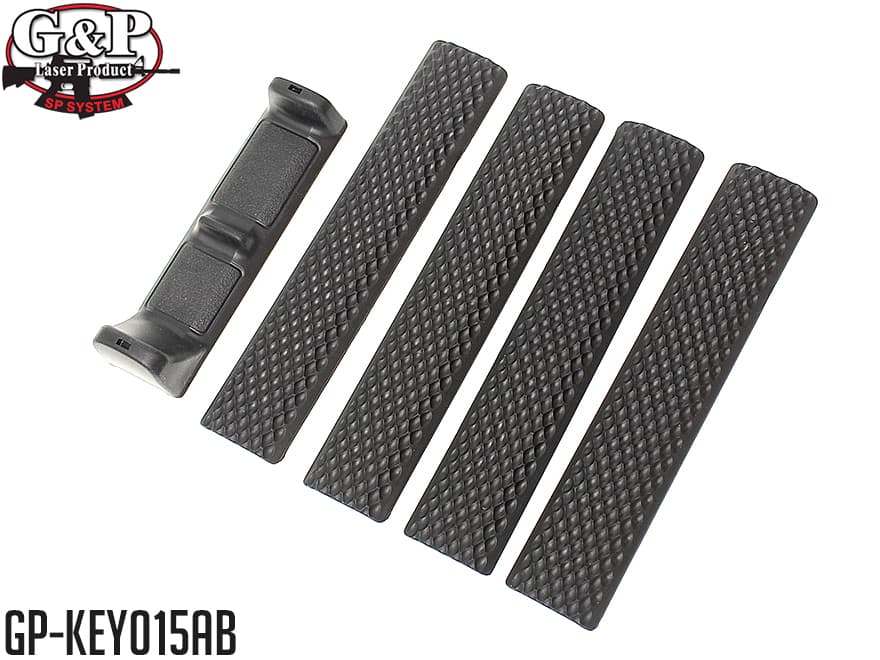 G&P KEYMOD レールパネル&ハンドストップセット Aタイプ [カラー：ブラック / サンド]