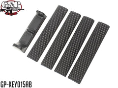 G&P KEYMOD レールパネル&ハンドストップセット Aタイプ [カラー：ブラック / サンド]