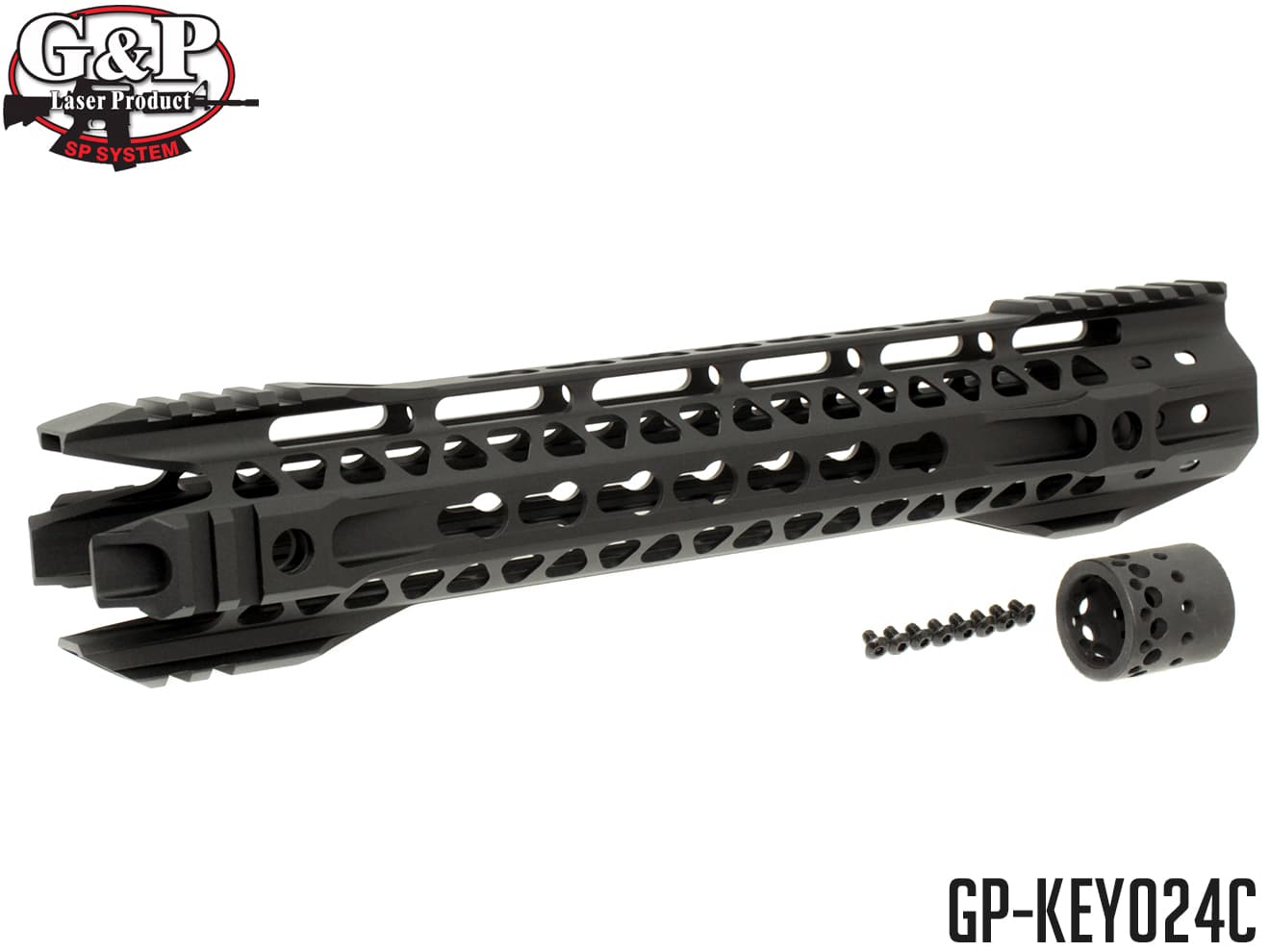 【全国送料無料】G&P MOTS Ⅱ 8インチ ファントム KEYMOD RAS◆キーモッド対応 20mmレール RAS 東京マルイ 電動ガン STD 次世代 M4A1 M4MWS G\u0026P MOTS II 12.5 Inch Phantom Keymod for Tokyo Marui M4 ⁄ M16