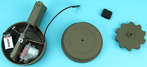 G&P アタックタイプ 電動ドラムマガジン for AEG M4 [カラー：ブラック / DE]