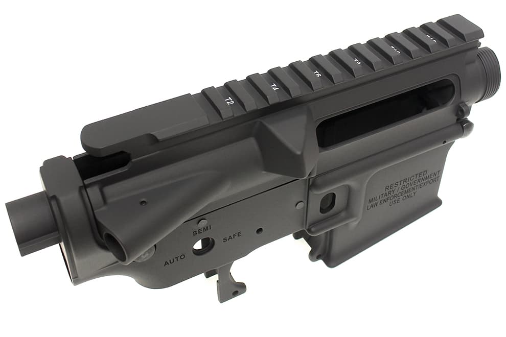 G&P F.R.S&テーパーバレル対応 メタルフレーム ブラック STD電動M4 / M16 [マーキング：SR-16URX / M4A1]