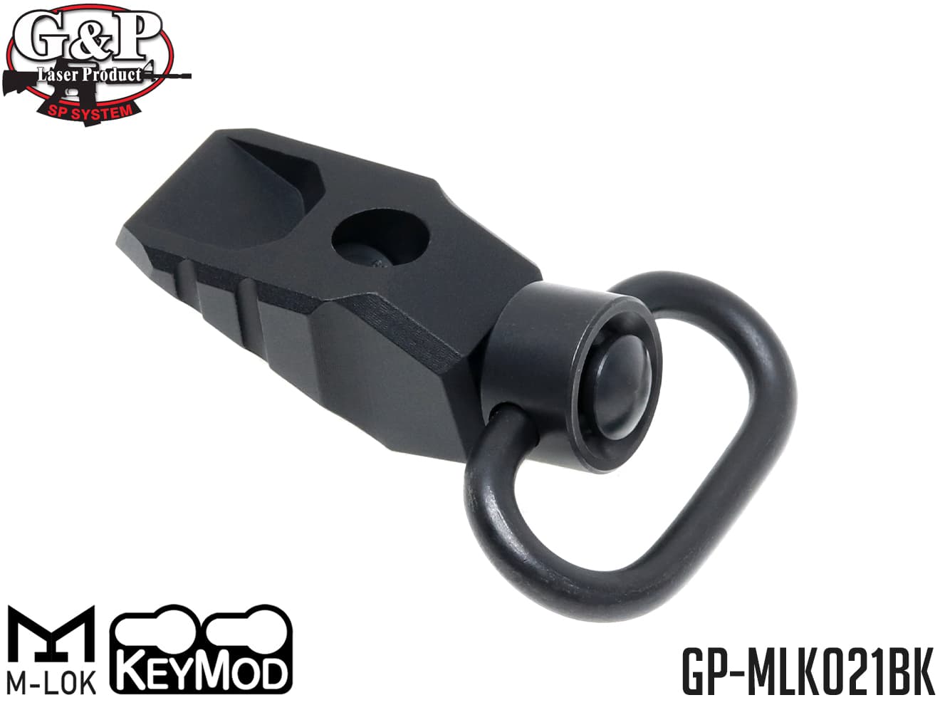 G&P M-LOK / Keymod アジャスタブル QD スリングスイベルマウント [カラー：ブラック / レッド]