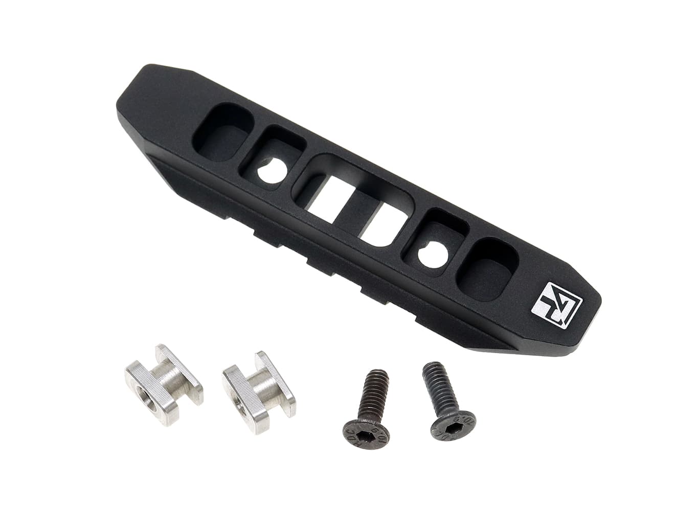 G&P M-LOK / Keymod レールセクション BK [スロット数：５スロットw / QD / ４スロット(85mm) / ４スロット(64mm)]