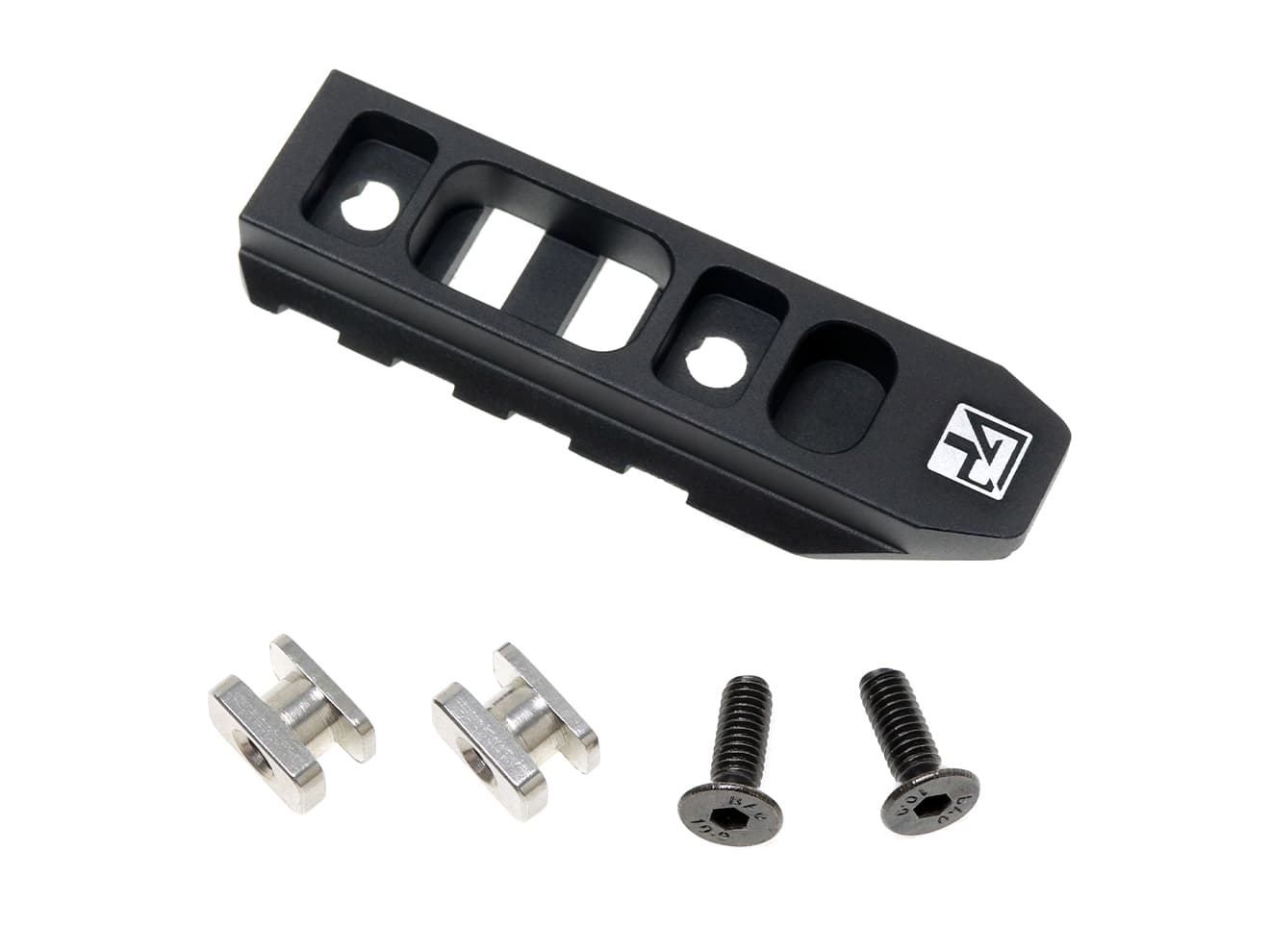 G&P M-LOK / Keymod レールセクション BK [スロット数：５スロットw / QD / ４スロット(85mm) / ４スロット(64mm)]