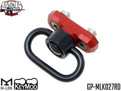 G&P M-LOK / Keymod QDスリングスイベルマウント [カラー：ブラック / レッド]