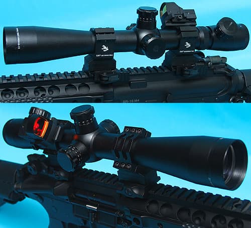 G&P 30mm QDアジャスタブルタクティカルリング BK  for 20mmレール [セット内容：マウント単体 / ドットサイト付]