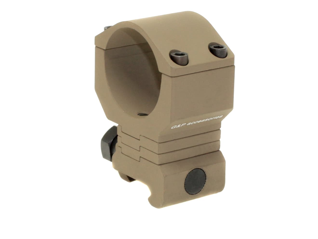 G&P KACタイプ アジャスタブル 30mm リングマウント for 20mmレール [ブラック / サンド]