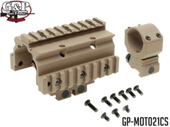 G&P KACタイプ スナイパーVer アジャスタブル 30mmリングマウント for 20mmレール [カラー：ブラック / サンド]