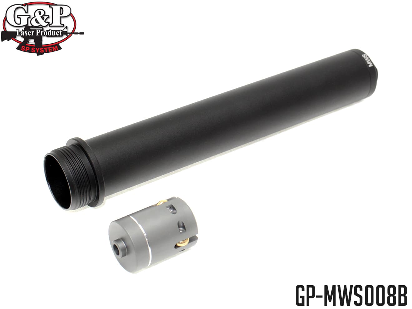 G&P MWS バッファチューブ MAGPUL UBR(ショート) BK for 東京マルイ GBB M4 [セット内容：単品 / ローラーボルトB付]